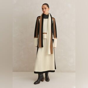 ME+EM Merino Cashmere Contrast Sweater and Skirt 2 Piece SET